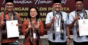 KPU Kota Semarang Tetapkan Nomor Urut : Wilujeng-Iswar Nomor 1, Yoyok-Joss Nomor 2